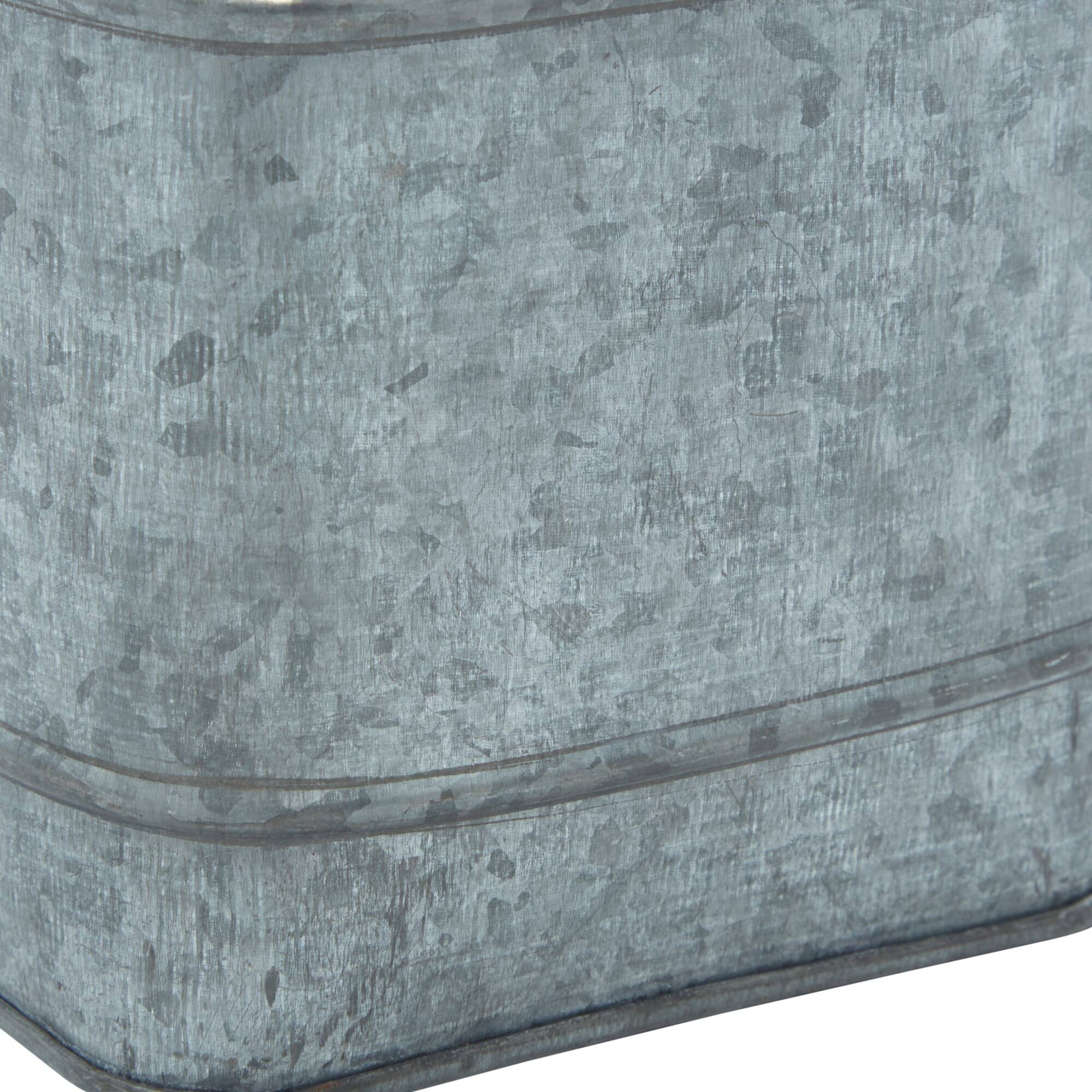 Silver Metal Farmhouse Box Set, 7" & 8"